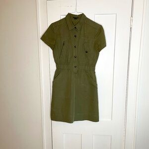 Theory Olive Green Mini Dress